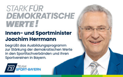 Joachim Herrmann begrüßt das Ausbildungsprogramm