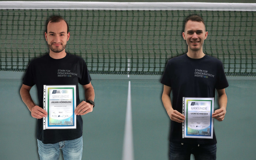 Tischtennis stellt erstmals Demokratietrainer in Bayern