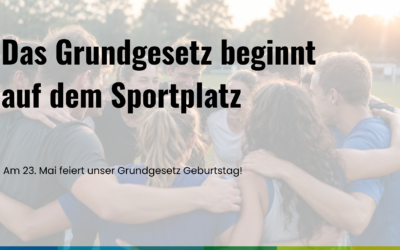 Das Grundgesetz beginnt auf dem Sportplatz